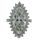 10kt Gold 7.31 ct Marquise Cut VS Lab Diamond Ring