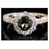 14kt Gold 1.95 ct GIA Sapphire & Diamond Ring