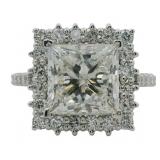 10kt Gold 5.03 ct Princess VS Lab Diamond Ring