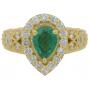 Brilliant 2.18 ct Lab Emerald & Diamond Ring