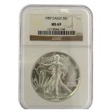 1987 MS69 American Eagle Silver Dollar
