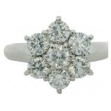 Platinum 1.05 ct Natural VVS Diamond Ring