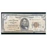 1929 $5 Cleveland Federal Reserve Bank Note