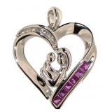 Mother & Child Ruby & Diamond Necklace