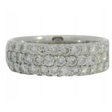 Platinum 1.00 ct Natural Brilliant Diamond Ring