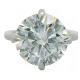 Platinum 4.75 ct Round Lab Diamond Ring