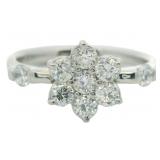Platinum 3/5 ct Natural VS Brilliant Diamond Ring