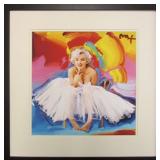 Marilyn Monrone Framed Giclee by Peter Max