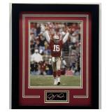 Joe Montana Framed Photo W/ Facsimile Signature