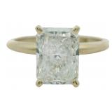 14kt Gold 2.05 ct Radiant Cut VS Lab Diamond Ring