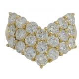 18k Gold 3.02 ct Natural VS Brilliant Diamond Ring