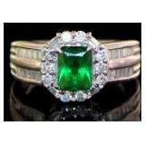 Platinum 1.95 ct Natural Tourmaline & Diamond Ring