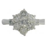 Platinum 1.00 ct Natural Brilliant Diamond Ring