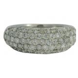 Platinum 1.00 ct Natural Brilliant Diamond Ring