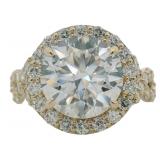 10kt Gold 5.15 ct Round Lab Diamond Ring