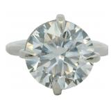 Platinum 4.78 ct Round VS Lab Diamond Ring