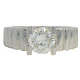 Platinum 1.01ct Natural VVS Solitaire Diamond Ring