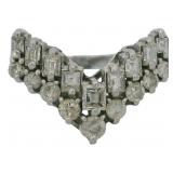 Platinum 1.00 ct Natural Brilliant Diamond Ring