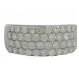 Platinum 1.00 ct Natural Brilliant Diamond Ring