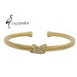 Talidara Gold Toned "X" Cuff Bracelet