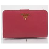 Prada Pink Leather Bifold Wallet
