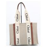 Chloe Woody Medium Canvas Tote Bag