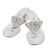 Manolo Blahnik Rhinestone Sandals Size 38