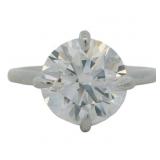 Platinum 3.57 ct Round Lab Diamond Ring