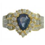 18kt Gold 2.34 ct Natural Sapphire & Diamond Ring