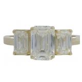 10kt Gold 2.50 ct Emerald Cut Lab Diamond Ring