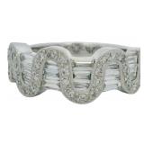 Platinum 1.00ct Natural Brilliant VVS Diamond Ring