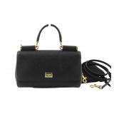 Dolce & Gabbana Sicily Small Dauphine Leather Bag