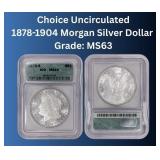 MS63 1878-1904 Morgan Silver Dollar