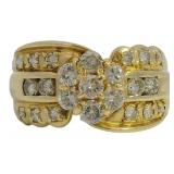 18kt Gold 1.00 ct Natural Brilliant Diamond Ring