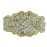 18k Gold 1.30 ct Natural VS Brilliant Diamond Ring
