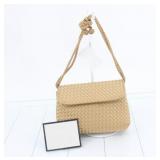 Bottega Veneta Intrecciato Satin One Shoulder Bag