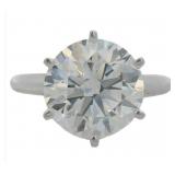 14kt Gold 4.67 ct Round Lab Diamond Ring