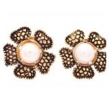 Chanel Flower Clip-on Earrings