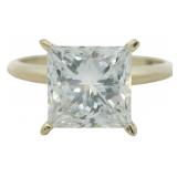 14k Gold 2.78 ct Princess Cut Lab Diamond Ring