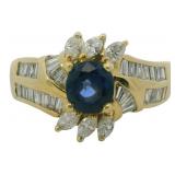 18kt Gold 1.84 ct Natural Sapphire & Diamond Ring