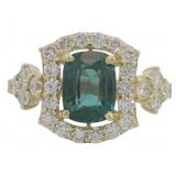 10kt Gold 2.86 ct Alexandrite & Diamond Ring