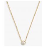 10kt Gold 1/5 ct 18" Diamond Solitaire Necklace