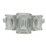 10kt Gold 3.50 ct Emerald Cut Lab Diamond Ring