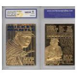 23K Gold Mickey Mantle Card