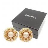 Chanel Rhinestone Clip-on Earrings