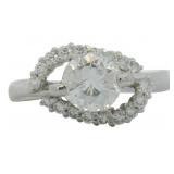 Platinum 1.95 ct Natural Round Cut Diamond Ring