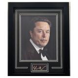 Elon Musk Framed Photo W/ Facsimile Signature