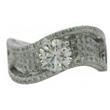 18k Gold 2.68 ct Natural Round VS Diamond Ring