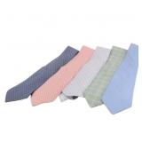 Hermes 5 Piece Silk Necktie Set