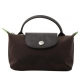 Longchamp Nylon Leather Pouch Bag